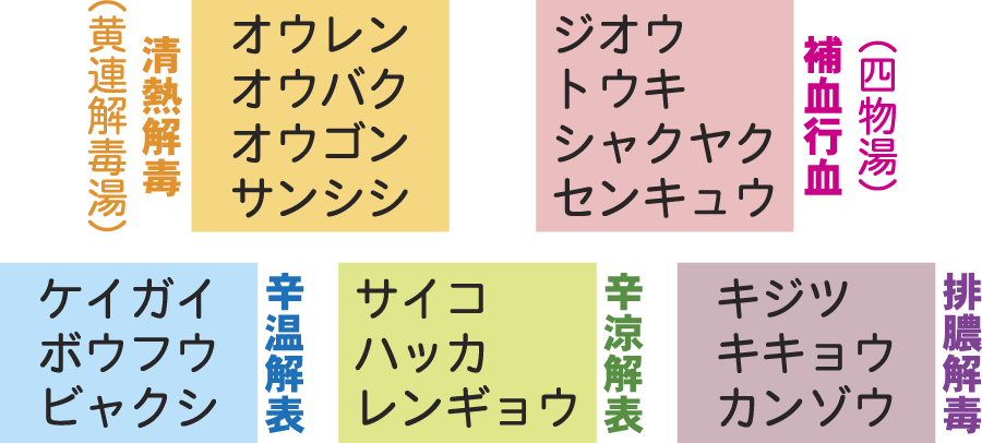 荊芥連翹湯生薬構成
