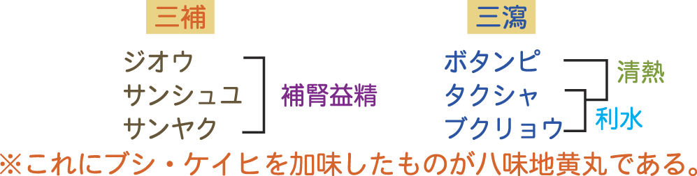 六味丸生薬構成