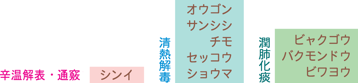 辛夷清肺湯生薬構成
