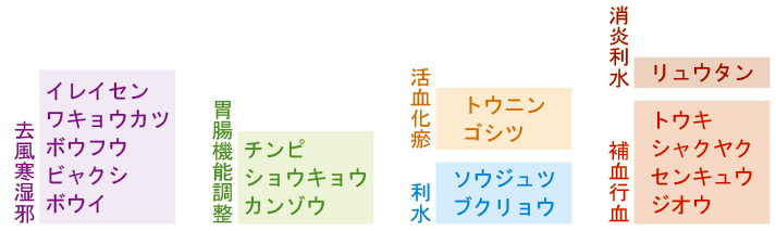 疎経活血湯生薬構成
