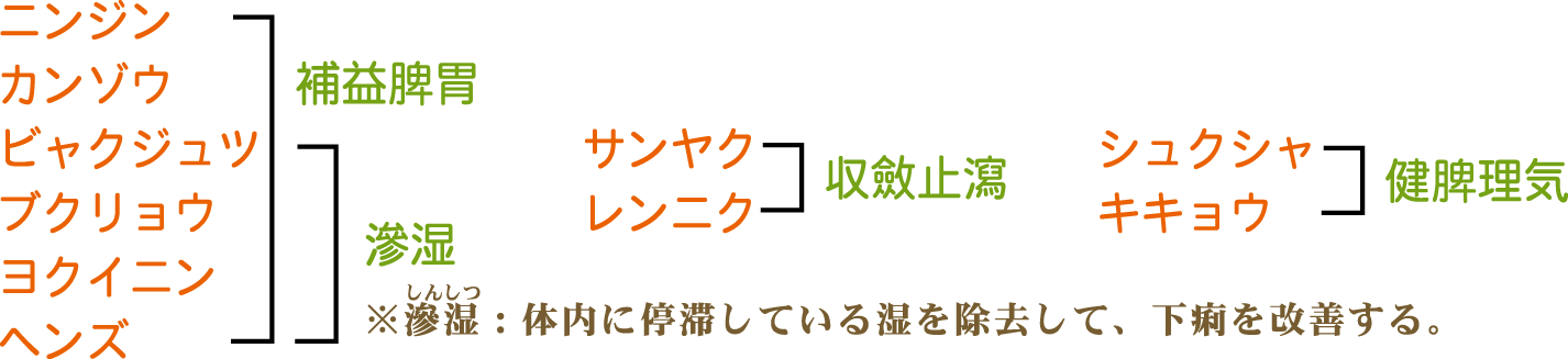 参苓白朮散料生薬構成