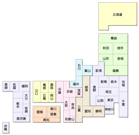 日本地図から検索